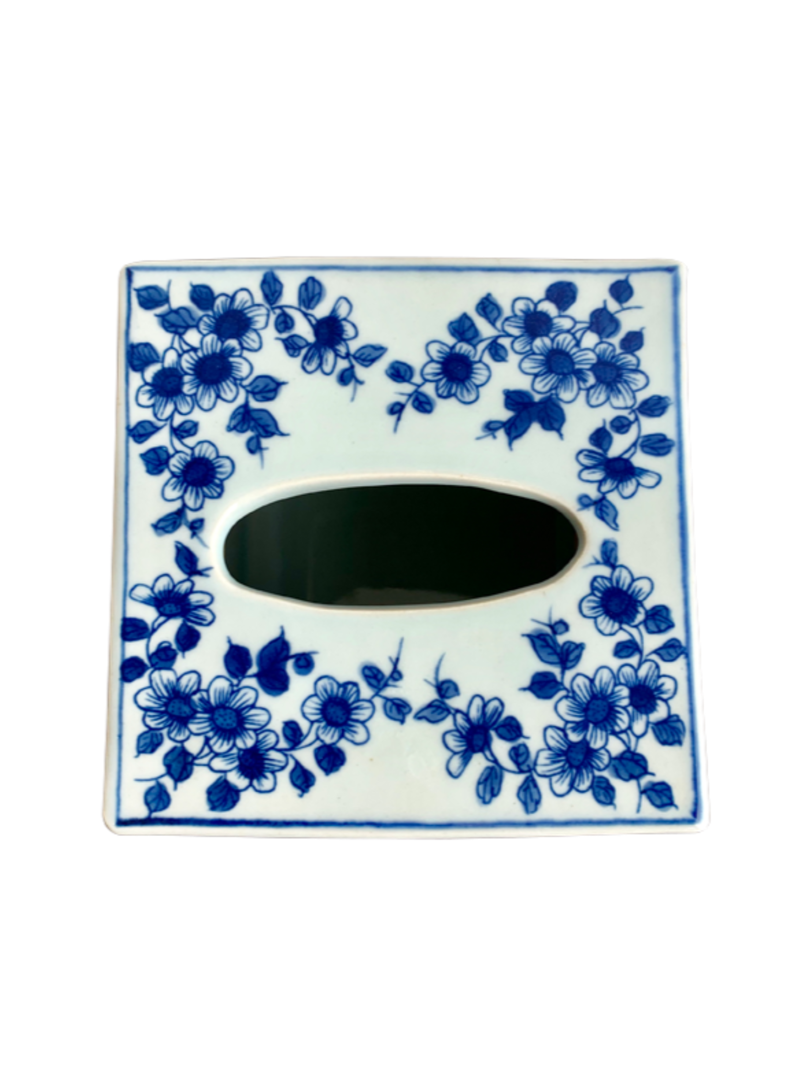 BLUE AND WHITE TISSUE BOX SQUARE image 3